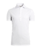 SUITSUPPLY  Koszula popover jersey extra slim fit krótkie rękawy biała