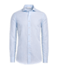 SUITSUPPLY  Light Blue Striped Poplin Extra Slim Fit Shirt