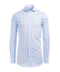 SUITSUPPLY  Randig ljusblå skjorta i poplin med extra smal passform