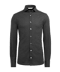 SUITSUPPLY  Mörkgrå skjorta i piké med extra smal passform