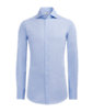 SUITSUPPLY  Camisa corte Extra Slim azul claro a rayas popelina
