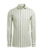 SUITSUPPLY  Green Striped Extra Slim Fit Shirt
