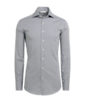 SUITSUPPLY  Randig marinblå satinskjorta med extra smal passform