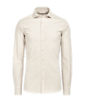 SUITSUPPLY  米白色斜纹修身剪裁衬衫