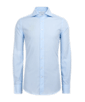 SUITSUPPLY  Chemise coupe ajustée en popeline bleu clair à carreaux