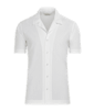 SUITSUPPLY  Chemise coupe ajustée à col cubain blanche