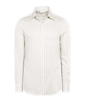 SUITSUPPLY  White Striped Large Classic Collar Tailored Fit Shirt