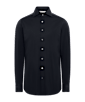 SUITSUPPLY  Navy Widespread Collar Shirt
