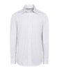 SUITSUPPLY  White Striped Large Classic Collar Tailored Fit Shirt