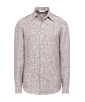 SUITSUPPLY  Brown Striped Tailored Fit Shirt
