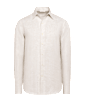 SUITSUPPLY  Chemise en lin rayée sable