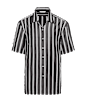 SUITSUPPLY  Black Striped Short Sleeve Shirt