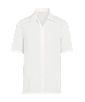 SUITSUPPLY  White Cotton Short Sleeve Shirt