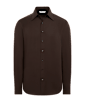 SUITSUPPLY  Dark Brown Lyocell Shirt