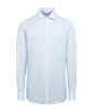 SUITSUPPLY  Light Blue Striped Widespread Collar Shirt