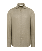 SUITSUPPLY  Taupe Linen Shirt