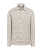 SUITSUPPLY  Mid Brown Checked Linen Cotton Blend Popover Shirt