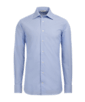 SUITSUPPLY  Medelblå smårandig skjorta i poplin med smal passform