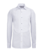 SUITSUPPLY  White Piqué Slim Fit Tuxedo Shirt