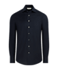 SUITSUPPLY  Marinblå Royal Oxford-skjorta med extra smal passform