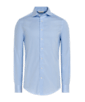 SUITSUPPLY  中蓝色条纹斜纹衬衫 - 特别修身款