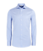 SUITSUPPLY  Camisa de sarga azul intermedio a rayas corte Extra Slim