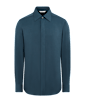 SUITSUPPLY  Mid Blue Lyocell SIlk Shirt