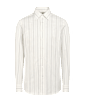 SUITSUPPLY  Black Striped Point Collar Shirt