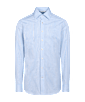 SUITSUPPLY  Light Blue Striped Classic Collar Shirt