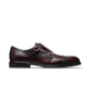 SUITSUPPLY  Zapato marrón de cuero calado y doble hebilla