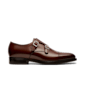 SUITSUPPLY  Chaussures double boucle marron foncé