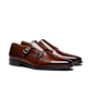 SUITSUPPLY  Chaussures double boucle marron