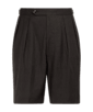 SUITSUPPLY  Dark Brown Pleated Mira Shorts