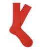 SUITSUPPLY  Orange Ribbed Regular Socks