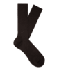 SUITSUPPLY  Chaussettes classiques côtelées marron foncé