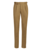 SUITSUPPLY  Mid Brown Pleated Braddon Trousers