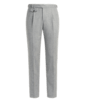 SUITSUPPLY  Light Grey Pleated Brentwood Trousers