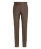 SUITSUPPLY  Spodnie z zakładkami Brentwood, brązowe