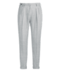 SUITSUPPLY  Pantalones Blake gris claro plisados