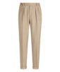 SUITSUPPLY  Spodnie z zakładkami Blake, jasnobrązowe