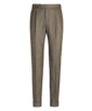 SUITSUPPLY  Spodnie z zakładkami Braddon brązowe