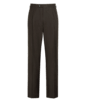 SUITSUPPLY  Spodnie z zakładkami Duca ciemnobrązowe