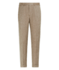 SUITSUPPLY  Taupe Herringbone Wide Leg Tapered Trousers