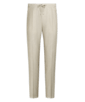 SUITSUPPLY  Ames sandfärgade randiga byxor i slim leg tapered-modell