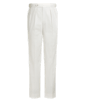 SUITSUPPLY  White Herringbone Wide Leg Tapered Trousers