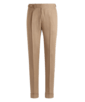 SUITSUPPLY  Spodnie z zakładkami Brescia, brązowe