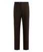 SUITSUPPLY  Dark Brown Wide Leg Tapered Chinos