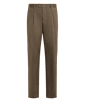 SUITSUPPLY  Mid Green Wide Leg Tapered Chinos