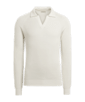 SUITSUPPLY  Poloshirt off-white Langarm knopffrei 