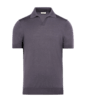 SUITSUPPLY  Merino Poloshirt purpur knopffrei